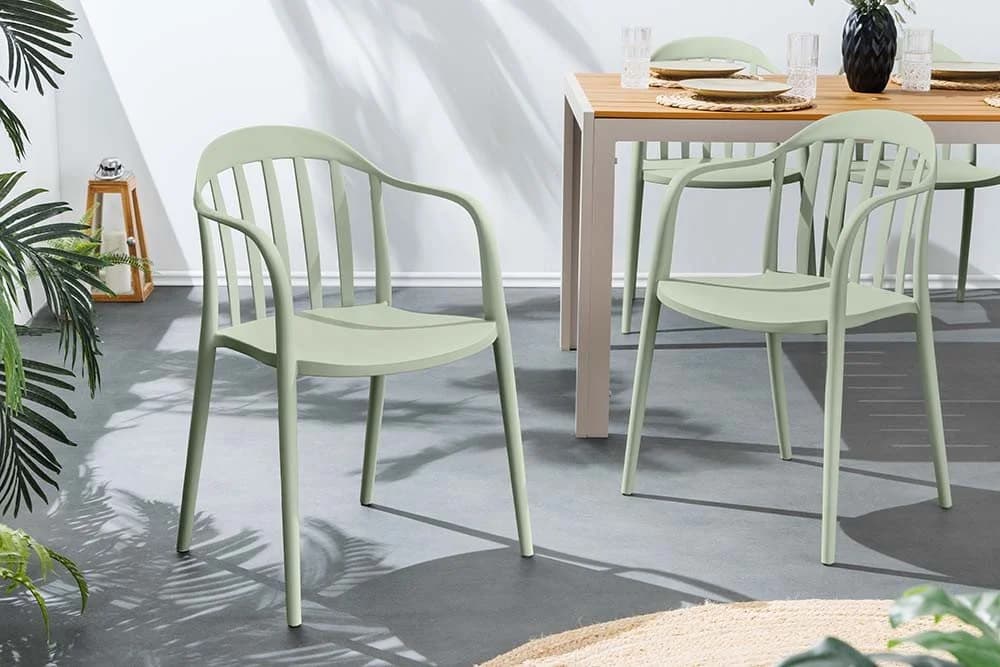 riess-ambiente Gartenstuhl STUDIO ITALIA salbei Kunststoff stapelbar - Bild 2