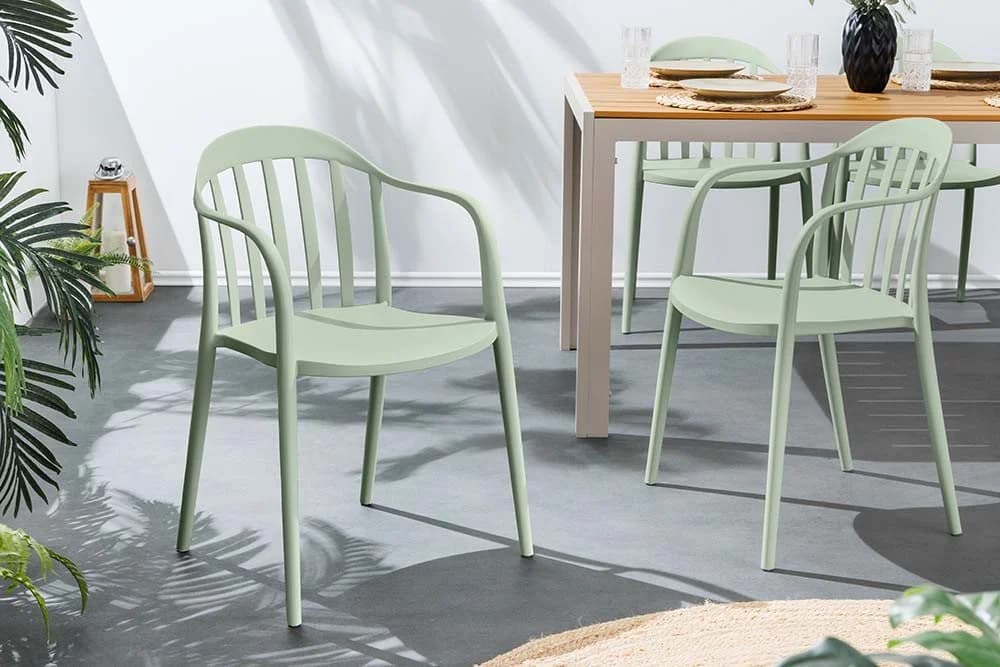 riess-ambiente Gartenstuhl STUDIO ITALIA salbei Kunststoff stapelbar - Bild 5
