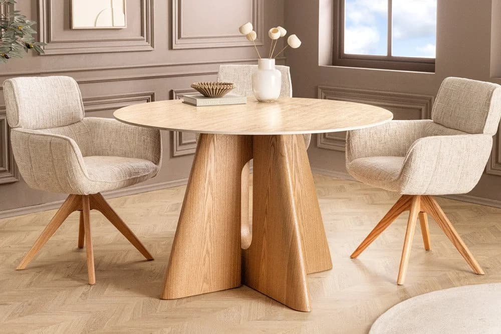 riess-ambiente Esstisch ORGANIKO 120cm natur - Keramik Eiche - Bild 3