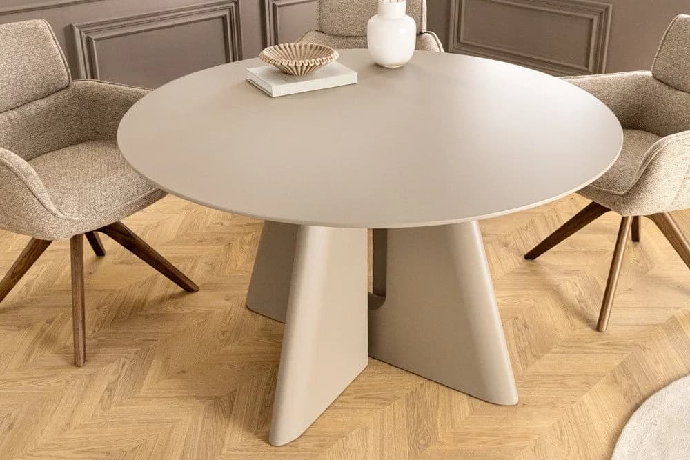 riess-ambiente Esstisch ORGANIKO 120cm rund Beige/Grau MDF - Bild 3