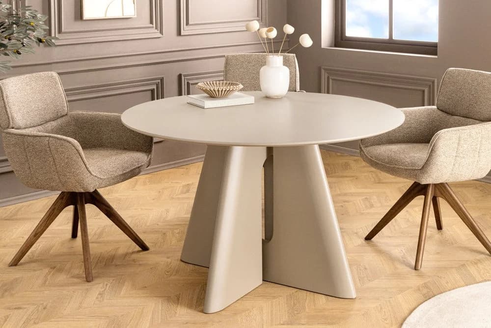 riess-ambiente Esstisch ORGANIKO 120cm rund Beige/Grau MDF - Bild 4