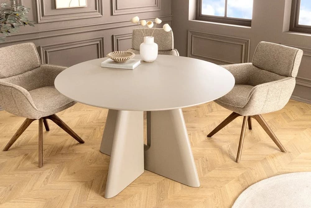 riess-ambiente Esstisch ORGANIKO 120cm rund Beige/Grau MDF - Bild 5