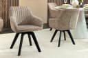 riess-ambiente Polsterstuhl LIVORNO Taupe Microfaser 180° drehbar Bild 1