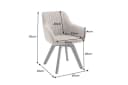 riess-ambiente Polsterstuhl LIVORNO Taupe Microfaser 180° drehbar Bild 4