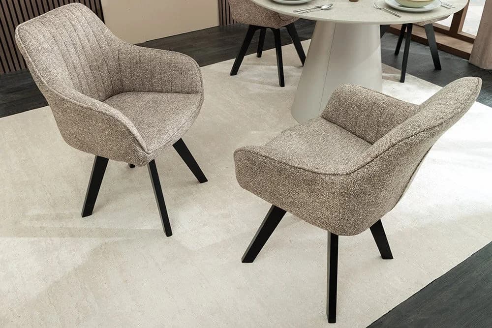 riess-ambiente Polsterstuhl LIVORNO Taupe Microfaser 180° drehbar - Bild 5