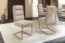 riess-ambiente Freischwinger COMFORT beige Strukturstoff Metall Wippfunktion Bild 3