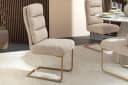 riess-ambiente Freischwinger COMFORT beige Strukturstoff Metall Wippfunktion Bild 5