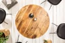 riess-ambiente Esstisch IRON CRAFT 100cm rund Mangoholz Metall Industrial Bild 4