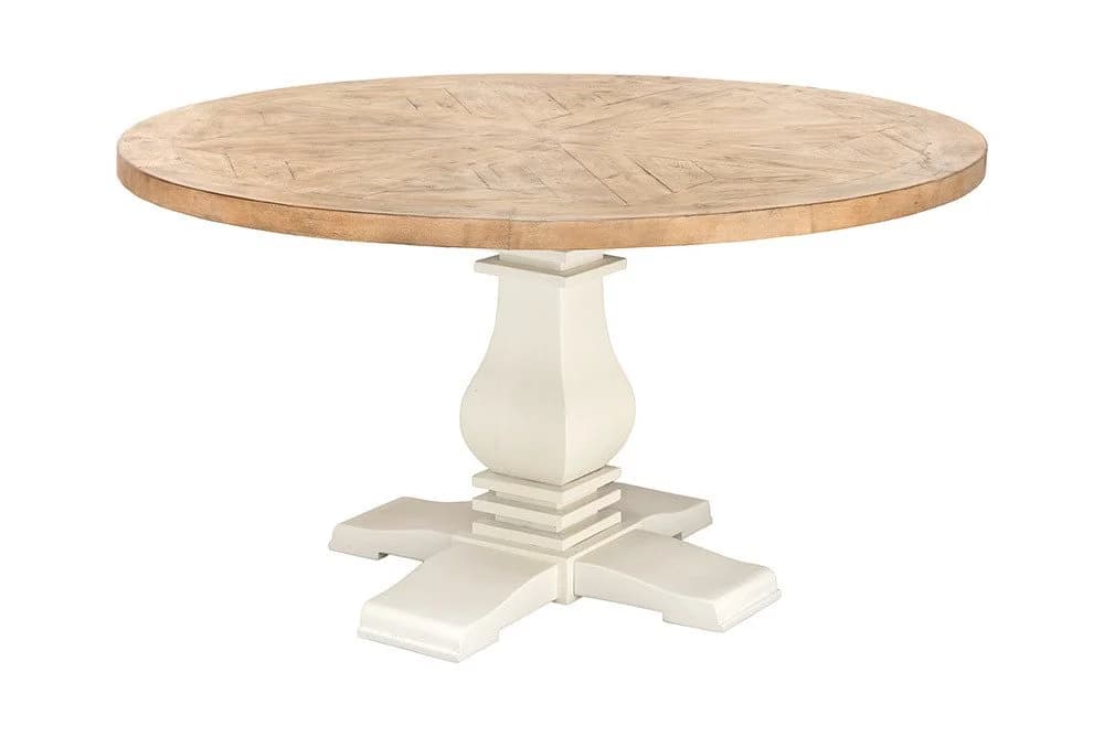 riess-ambiente Esstisch HAMPTONS 120 cm Hellbraun/Creme Pinienholz