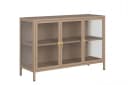 riess-ambiente Sideboard AMSTERDAM 105cm Beige/Gold Metall Riffelglas 3 Türen Bild 1