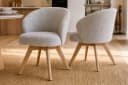 riess-ambiente Polsterstuhl WALKÜRE beige mit Drehfunktion & Armlehne Bild 2