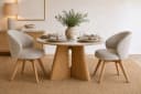 riess-ambiente Polsterstuhl WALKÜRE beige mit Drehfunktion & Armlehne Bild 3