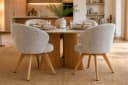 riess-ambiente Polsterstuhl WALKÜRE beige mit Drehfunktion & Armlehne Bild 5