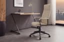 riess-ambiente Bürostuhl LAZIO beige/schwarz Samt höhenverstellbar Bild 3