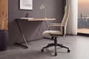 riess-ambiente Bürostuhl LAZIO beige/schwarz Samt höhenverstellbar Bild 4