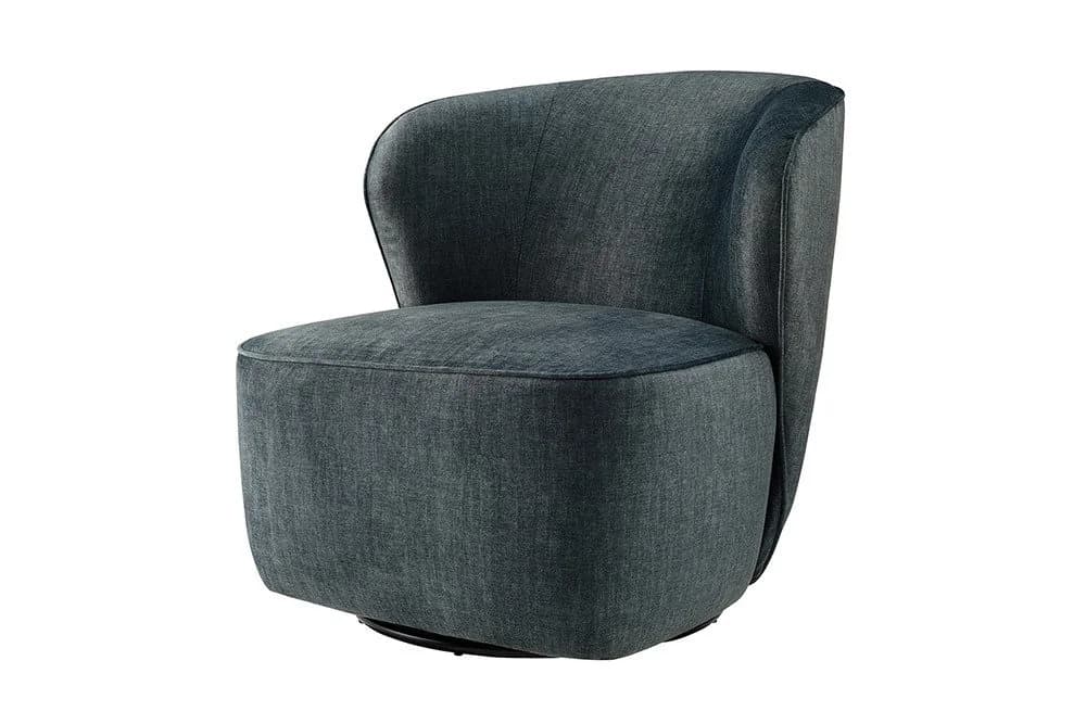 riess-ambiente Drehsessel GATSBY Petrol Samt 360° drehbar - Bild 1