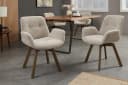 riess-ambiente Polsterstuhl BALTIC taupe Bouclé Eiche massiv 360° drehbar Bild 3