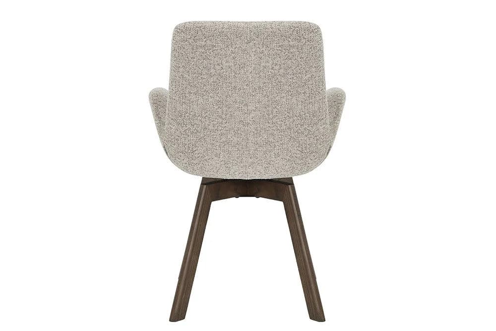 riess-ambiente Polsterstuhl BALTIC taupe Bouclé Eiche massiv 360° drehbar - Bild 5