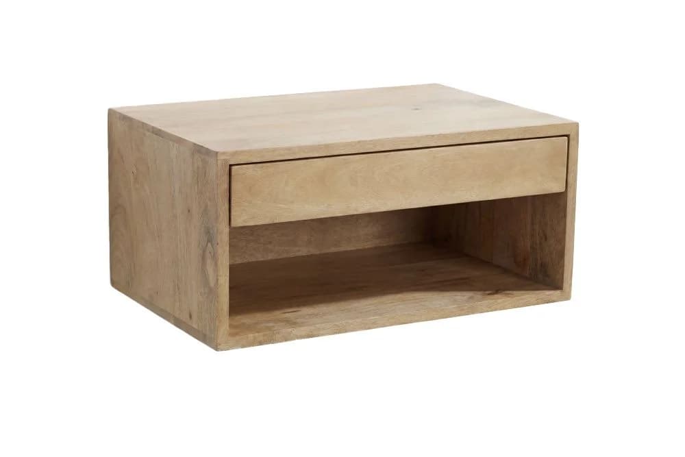 riess-ambiente Nachttisch PURE 50cm Mangoholz cream finish