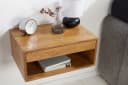 riess-ambiente Nachttisch PURE 50cm braun Mangoholz Wandregal Bild 2