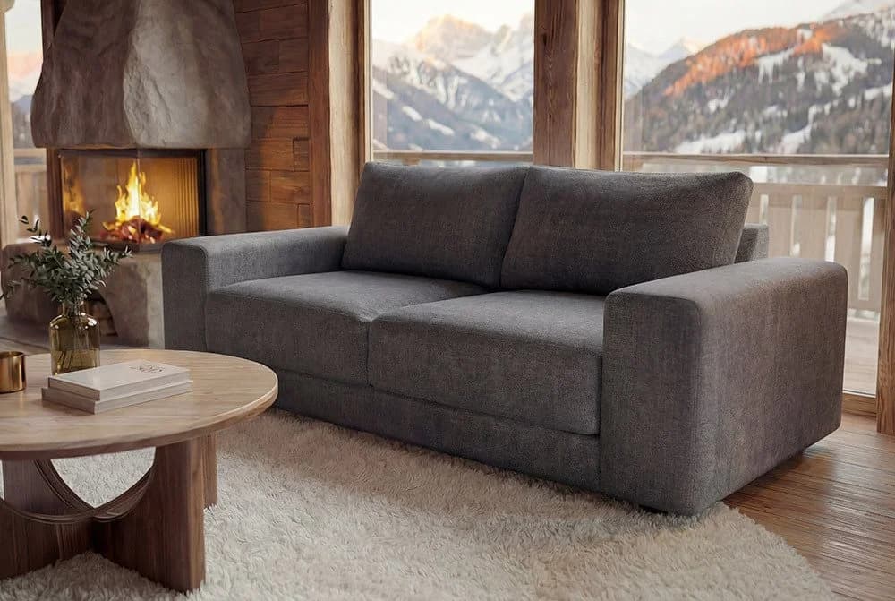 riess-ambiente 3-Sitzer Sofa LOFT grau Samt Taschenfederkern - Bild 3