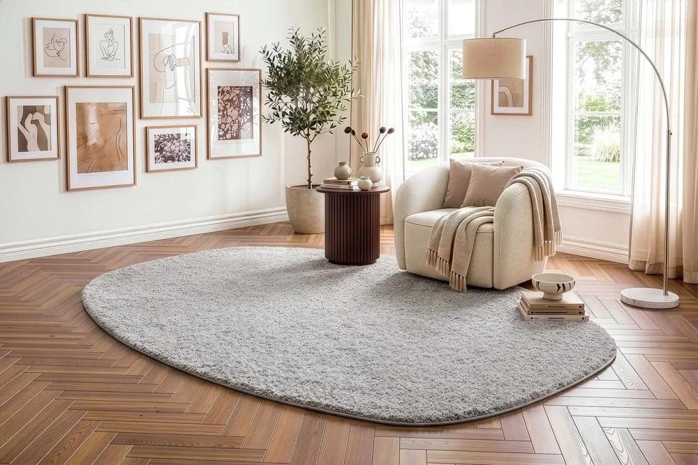 riess-ambiente Designteppich ORGANIC Creme Hochflor - Bild 4