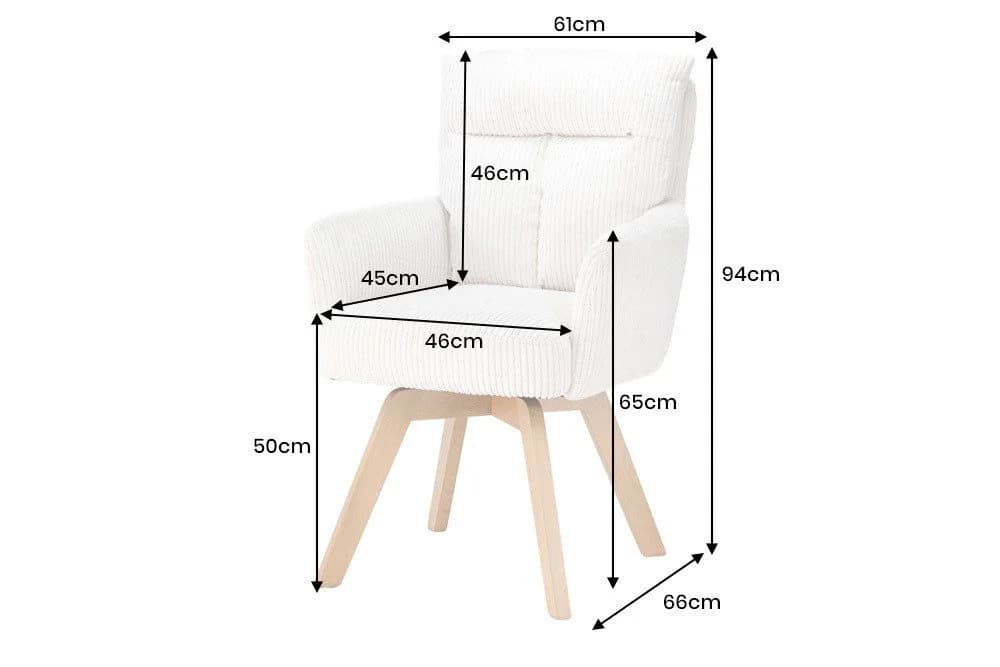 riess-ambiente Polsterstuhl BIG GEORGE beige mit 360° Drehfunktion - Bild 3