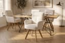 riess-ambiente Polsterstuhl BIG GEORGE beige mit 360° Drehfunktion Bild 5