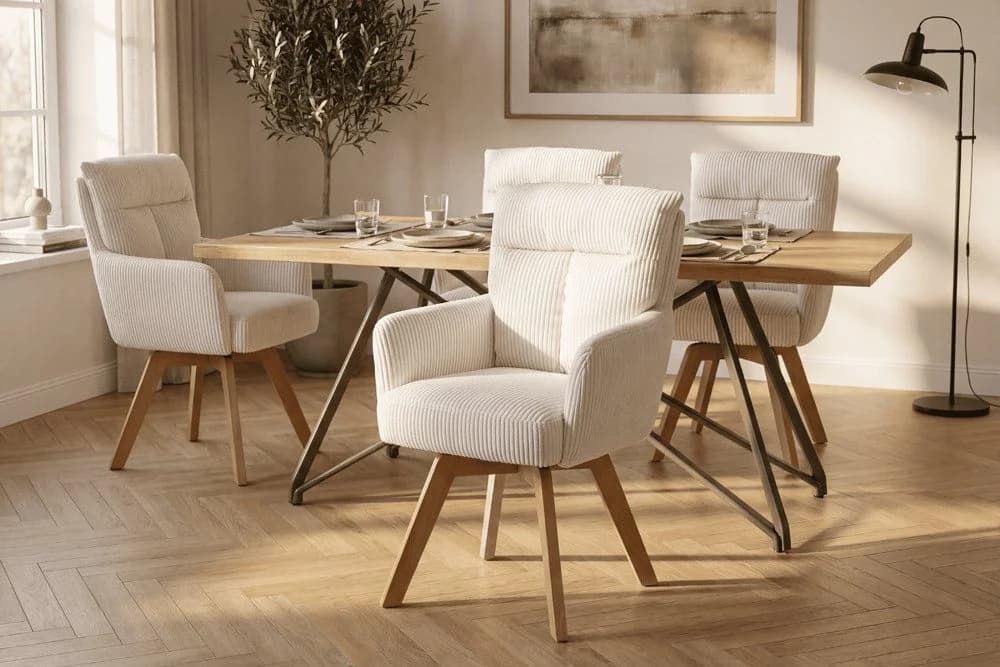 riess-ambiente Polsterstuhl BIG GEORGE beige mit 360° Drehfunktion - Bild 5
