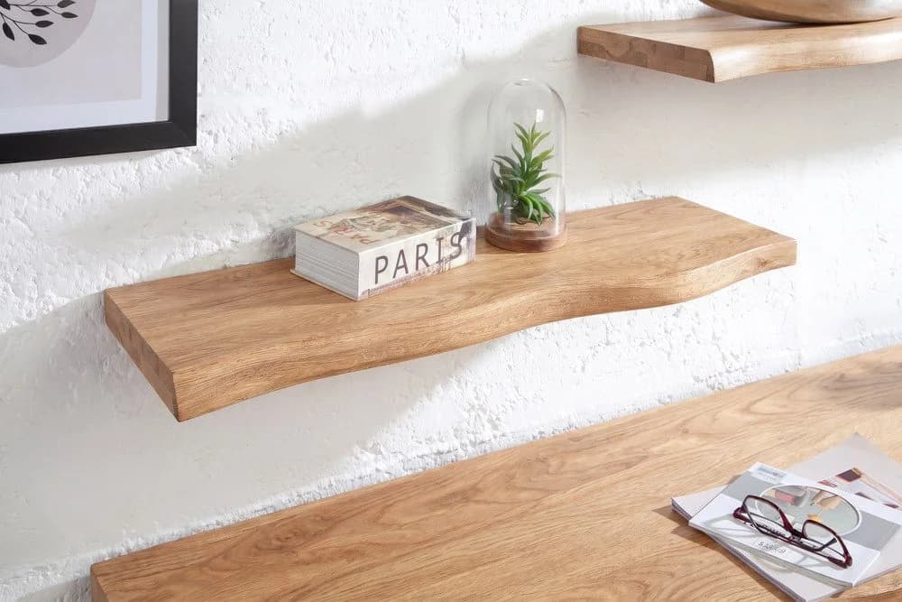 riess-ambiente Wandregal GRAND OAK 80cm Eiche massiv Baumkante - Bild 2