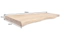 riess-ambiente Wandregal GRAND OAK 80cm Eiche massiv Baumkante Bild 3