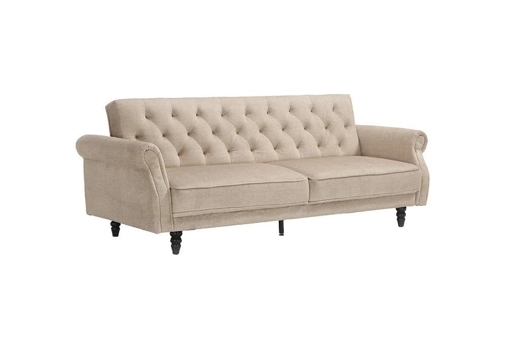 riess-ambiente Sofa MAISON BELLE AFFAIRE Samt Schlaffunktion beige