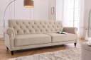 riess-ambiente Sofa MAISON BELLE AFFAIRE Samt Schlaffunktion beige Bild 4