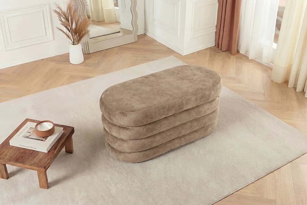riess-ambiente Sitzbank VOGUE 85cm Champagner Samt mit Stauraum - Bild 5
