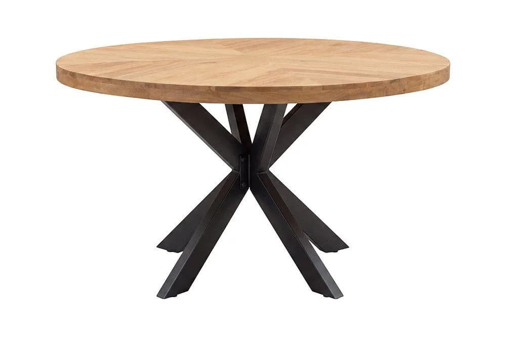 riess-ambiente Esstisch INFINITY HOME rund 120cm Mangoholz Schwarz