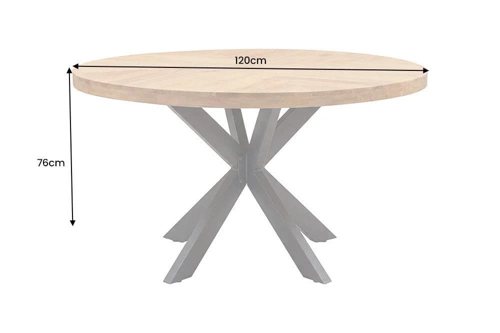 riess-ambiente Esstisch INFINITY HOME rund 120cm Mangoholz Schwarz - Bild 3
