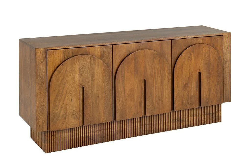 riess-ambiente Sideboard ARCADIA Mangomassivholz Bogenfront Soft-Close Japandi
