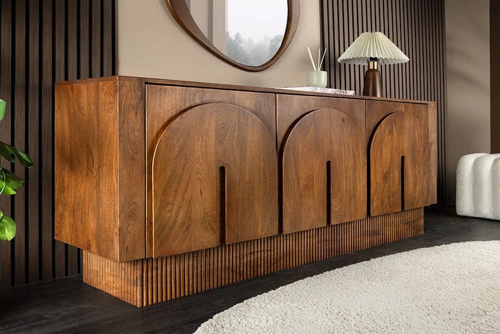 riess-ambiente Sideboard ARCADIA Mangomassivholz Bogenfront Soft-Close Japandi - Bild 2