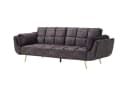 riess-ambiente Schlafsofa BOUTIQUE 215cm Samt 3-Sitzer grau/gold Bild 1