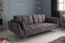 riess-ambiente Schlafsofa BOUTIQUE 215cm Samt 3-Sitzer grau/gold Bild 2