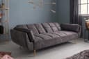 riess-ambiente Schlafsofa BOUTIQUE 215cm Samt 3-Sitzer grau/gold Bild 4