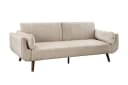 riess-ambiente Schlafsofa DIVANI Samt Walnussholz Retro 3-Sitzer Bild 1
