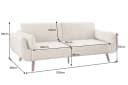 riess-ambiente Schlafsofa DIVANI Samt Walnussholz Retro 3-Sitzer Bild 3