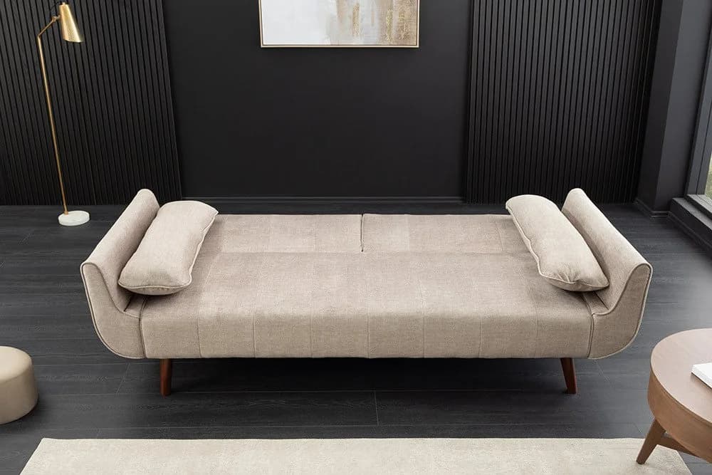 riess-ambiente Schlafsofa DIVANI Samt Walnussholz Retro 3-Sitzer - Bild 4