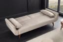 riess-ambiente Schlafsofa DIVANI Samt Walnussholz Retro 3-Sitzer Bild 5
