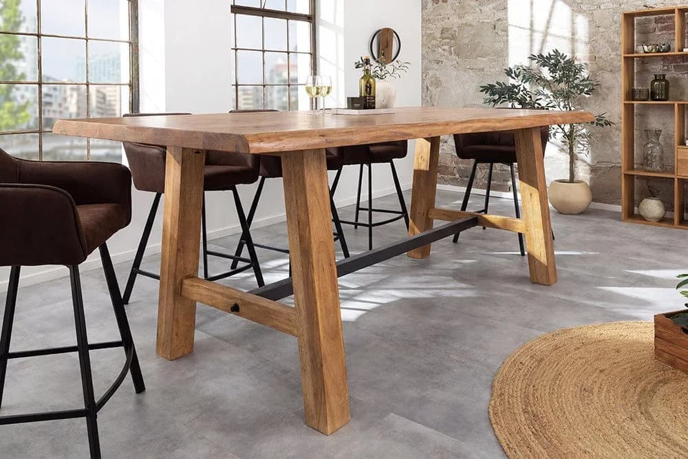 riess-ambiente Bartisch MAMMUT 220cm Akazie Metall Industrial Design - Bild 4