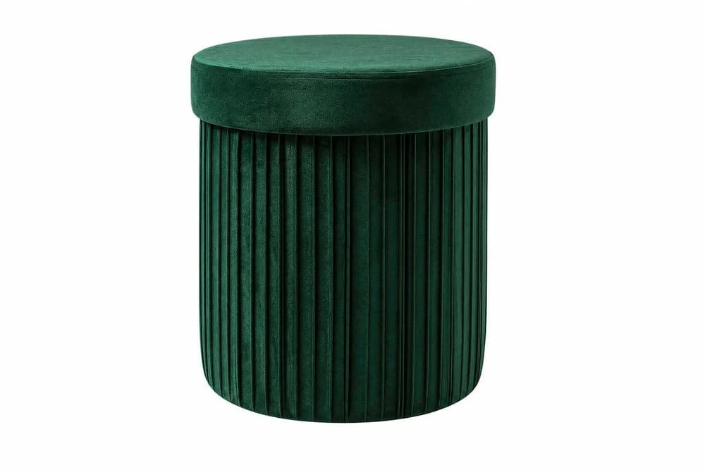 riess-ambiente Polsterhocker ÉLAN 40cm grün Samt faltbar mit Stauraum