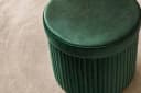 riess-ambiente Polsterhocker ÉLAN 40cm grün Samt faltbar mit Stauraum Bild 4