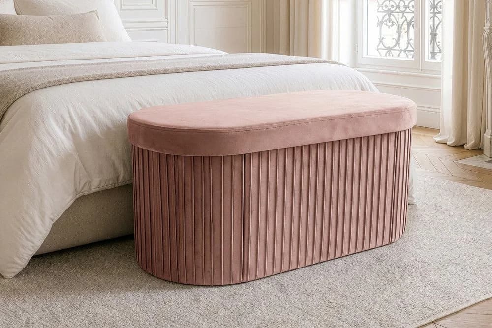 riess-ambiente Polsterbank ÉLAN Rosa Samt mit Stauraum - Bild 5