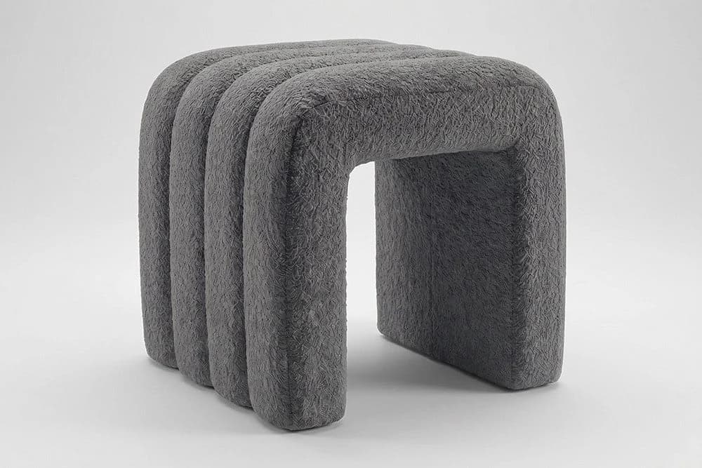 riess-ambiente Sitzwürfel VOGUE 40cm Grau Bouclé